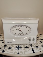 Swan STM201N Vintage Retro Style Teasmade with Clock & Alarm White Fully Working