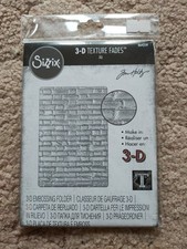 Tim Holtz Sizzix 3D Texture Fades Embossing Folder Brickwork 664259