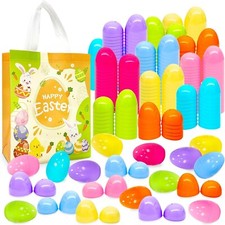 Large Iridescent Easter Eggs 8cm with Basket Bag – 24/48/72pcs Party Fillers