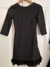 Topshop feather hem bodycon