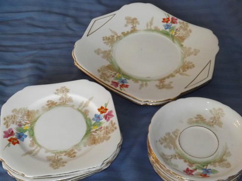 Ideal china shelley saucers - china,