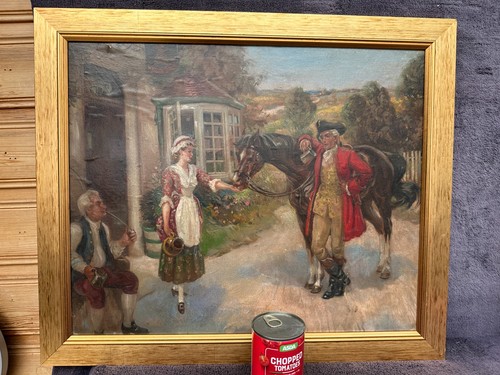 Large antique framed fine - re-framed,
