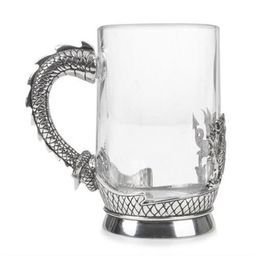 Stunning pewter and glass pint - stunning,