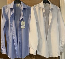 2 x Next Tailoring Mens Long Sleeve Shirts,  14.5 inch collar, slim fit - NEW