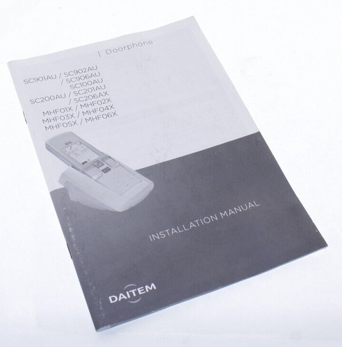 Daitem sc100au manual only - sc100au,