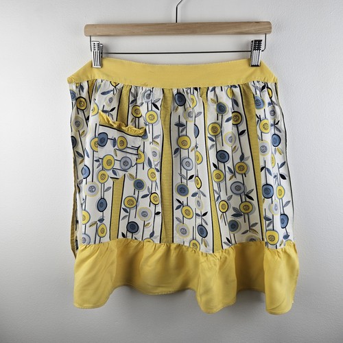 Retro style yellow half apron - retro,