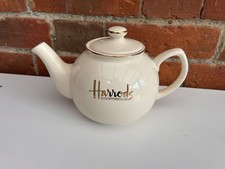 Vintage Harrods Knightsbridge Cream Teapot with Gold Trim – Classic Collectable