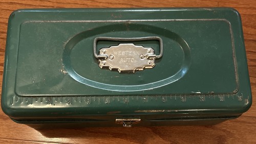 Vintage metal tackle box - vintage,