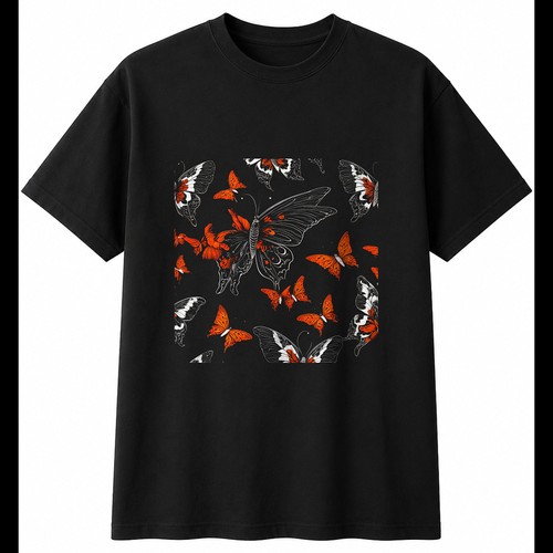 Koi butterfly portrait - koi, sea