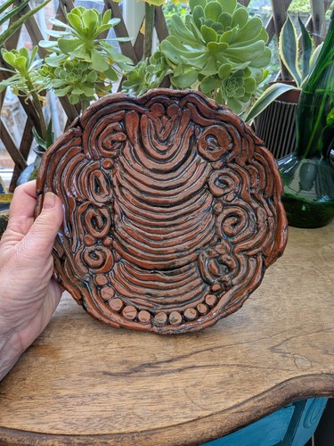 Vintage 1970s brown abstract - 1970s, brown,