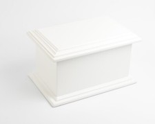 White MDF Wood Cremation Ashes