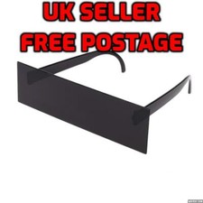 Novelty Black Censor Bar Sunglasses Funny Glasses Adults Party Accessories Thug