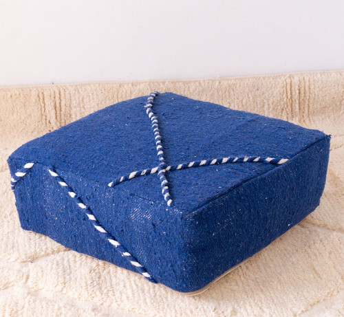 24x24 moroccan handmade pouf - 24x24,