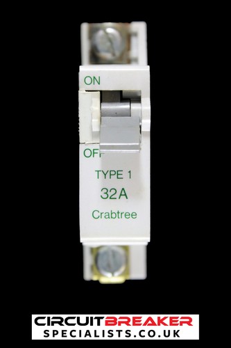 Crabtree amp type m6 mcb - 32, 1
