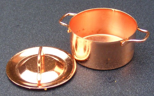 Dolls house metal casserole - house,