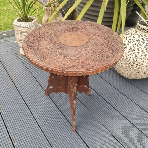 Indian folding carved - indian, table