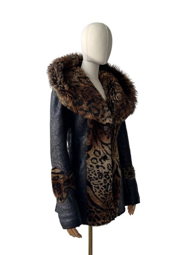 Vintage real sheepskin hooded - real,