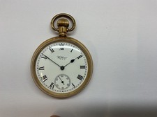 Waltham traveller 8 day filled gold pocket watch