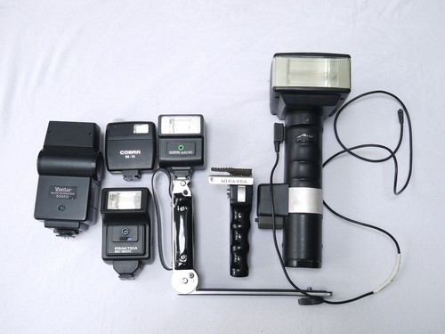 Vintage camera flash bracket - flash, &