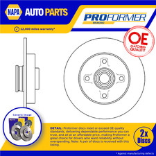 2x Brake Discs Pair Solid fits