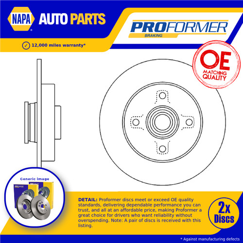 Brake discs pair solid - brake,