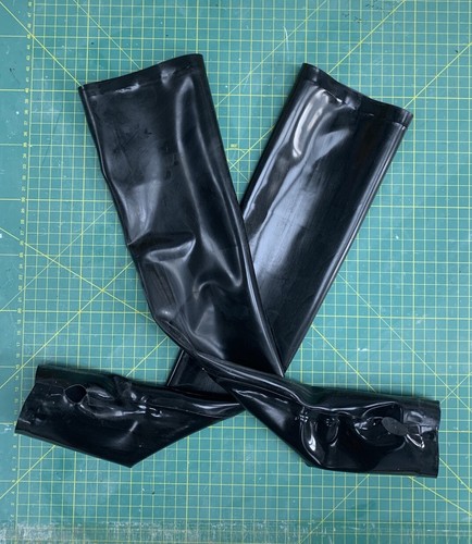 Large latex gloves black - latex,