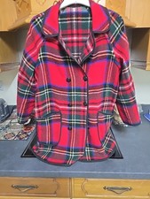 River Island Ladies Jacket Reversable Tartan Size 10 Oversized [14/16]