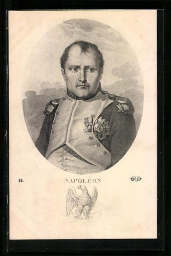Artist postcard napoleon in - artist's,