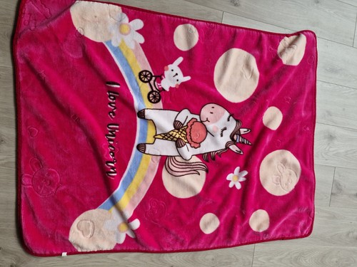 Furry unicorn blanket used - unicorn,
