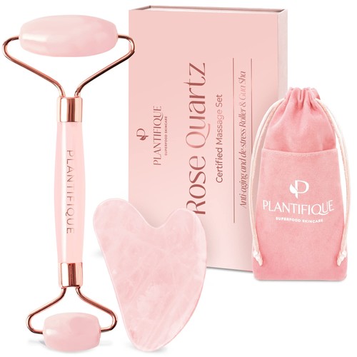 Rose quartz gua - sha, tool