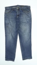 Tu Men's Blue Straight Regular Fit Stretch Jeans 38W 32L