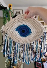 Blue Vanilla Evil Eye Tassle