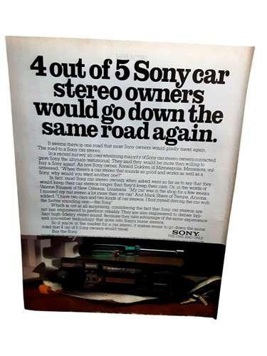 1984 sony car stereo - 1984,