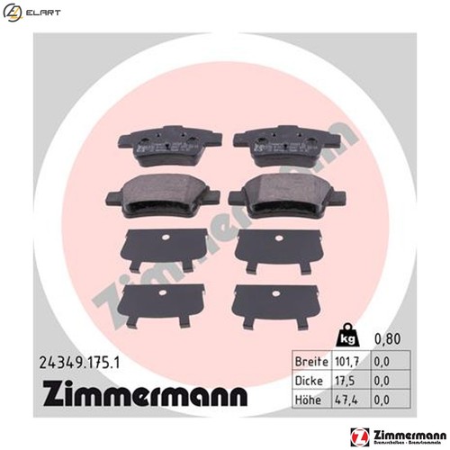 Brake pad set - pad,