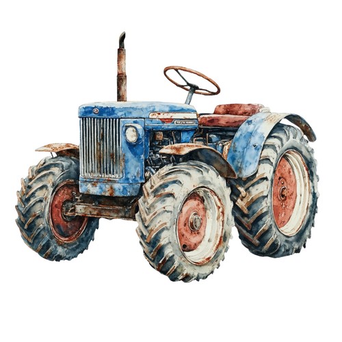 Sticker tractor car - sticker,