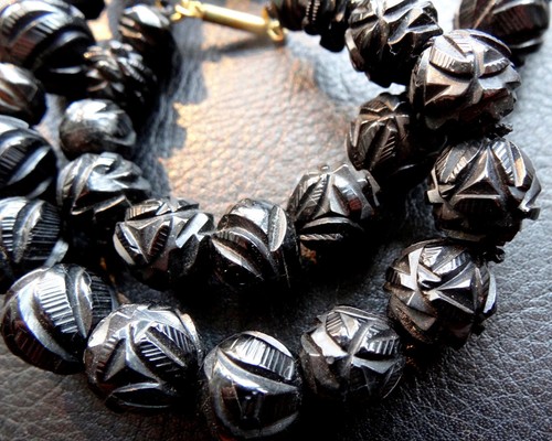Antique victorian whitby jet - antique,