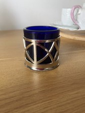 West Germany blue glass liner