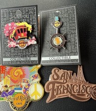 Hard Rock Cafe San Francisco LOT Of 4 2 Magnets & 2 Pins All Brand New