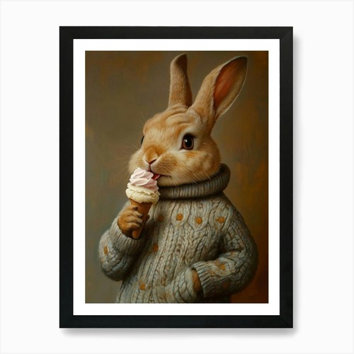 Vintage rabbit portrait - vintage,