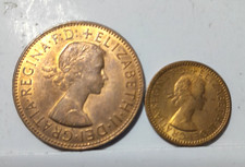 Unc Penny & Farthing coins