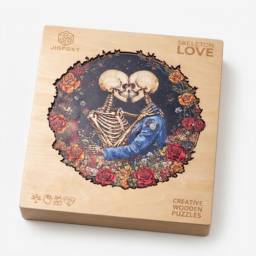 Wooden jigsaw puzzle skeleton - wooden,