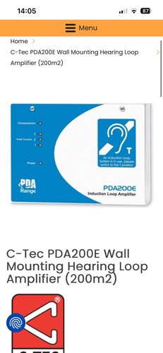 Tec pda200e induction loop - c-tec,