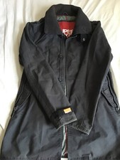 Superdry Double Black Label Jermyn Street Trench Coat 2009 Navy Blue Size M