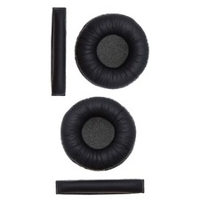 1 Pair Earpads & 2PCS Headband Pads for Sennheiser PX100 PX100-II PXC150 Black