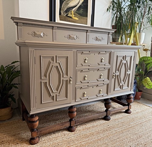 Refinished jacobean sideboard - refinished,