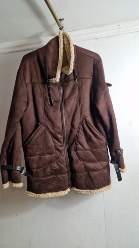 Men brown faux - faux, shearling
