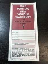 1973 Pontiac BLANK New Vehicle