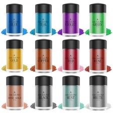 Luster Dust Edible Set - 12 Colours Food Grade Edible Shimmer Dust Powder for