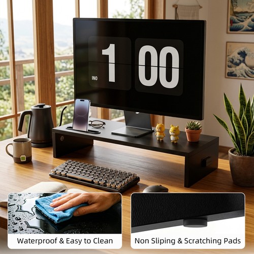 Wooden monitor stand ergonomic - wooden,