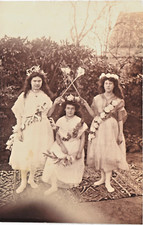 Stroud photographer. Fancy Dress Flower Girls by Merrett Bros., Stroud.